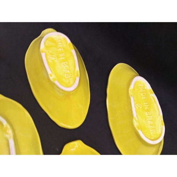 Vintage set 4 Artbel Brazil mid century Majolica style Corn Cob trays - Picture 4 of 11